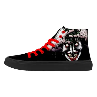 FIRST DANCE Skull Shoes for Men Fashion Sneaker High Top Skull Punk Ro