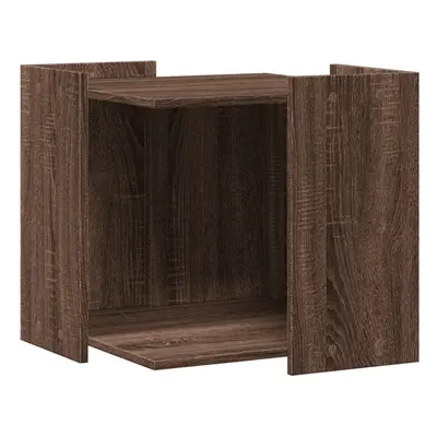 (brown oak, x x cm) vidaXL Cat Litter Box Enclosure Cat House End Table Engineered Wood