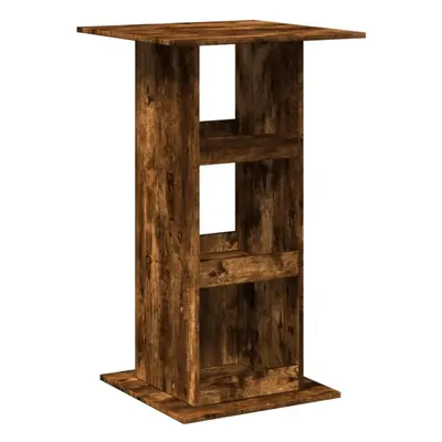 vidaXL Bar Table with Storage Pub Bistro Table Smoked Oak Engineered Wood