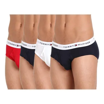 Tommy Hilfiger Men's 4-Pack Cotton Brief Mahogany Small