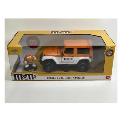 M&Ms Orange Figure and Jeep Wrangler 1:24 Scale Jada 34401