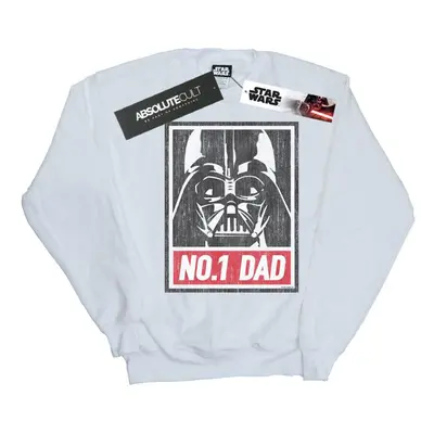 (4XL, White) Star Wars Mens Number One Dad Sweatshirt