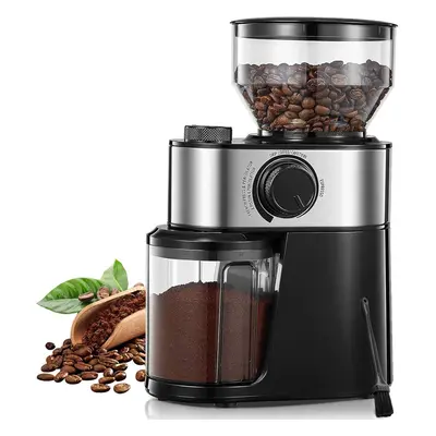 Coffee Bean Grinder, Grinding Settings, Cups, 200W Coffee Grinder for Drip/French Press, 250g Ca