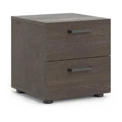 Dallas Nightstand drawers Rovere Gessato Dark Oak