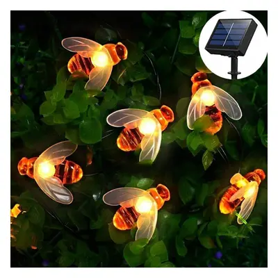 (12M 100LEDs ) 5M 6.5M 7M 12M Modes Honey Bee LED Solar String Lights Outdoor Waterproof Patio G