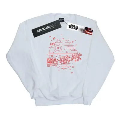 (3XL, White) Star Wars Mens Death Star Sleigh Sweatshirt