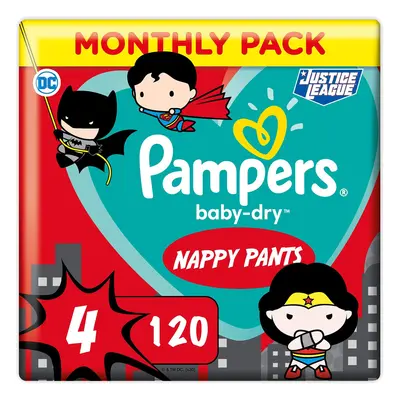 Pampers Baby Nappy Pants Size (9-15 kg/20-33 Lb), Baby-Dry Superhero, Count, MONTHLY SAVINGS PAC