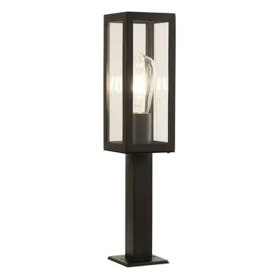 Outdoor Light Rectangle Head Post In Black