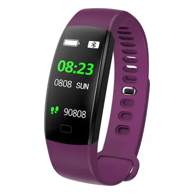 (Purple) 0.96" Color Screen Waterproof Smart Bracelet Pedometer Sleep Monitor Fitness Watch Mi B