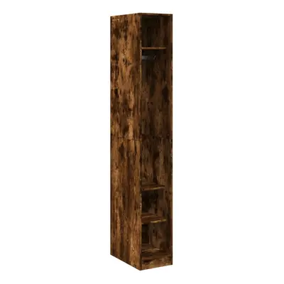 (smoked oak) vidaXL Wardrobe Clothing Storage Hanger Clothes Cabinet Closet Engineered Wood