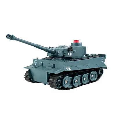 (Blue) RTR 2.4G 4CH RC Battle Tank Programmable Vehicles w/ Sound Rotation Military Models