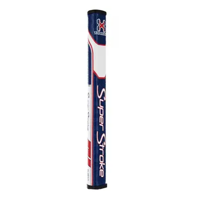 SuperStroke Traxion Flatso Golf Putter Grip Red/White/Blue (Flatso 1.