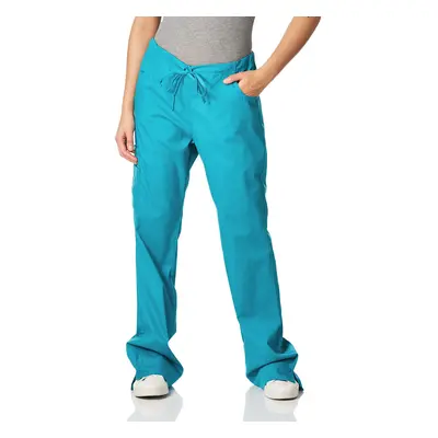 Dickies Womens Signature Mid Rise Drawstring Scrubs cargo Pant Teal B