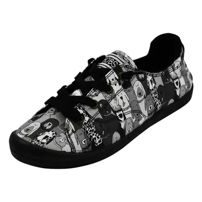 Skechers BOBS Women's Beach Bingo-Dog House Party Sneaker Black/Black