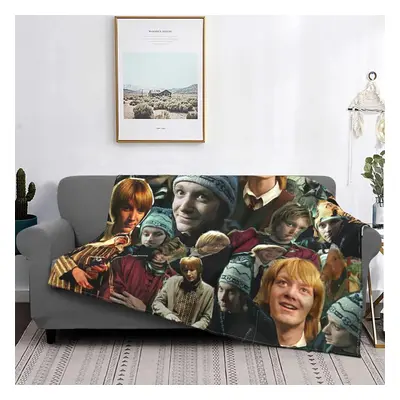 (200CM X 150CM) Fred and George Weasley Sherpa Super Soft Mini Flannel Blankets Lightweight and 