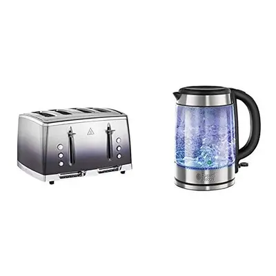 25141 Midnight Blue Eclipse Polished Stainless Steel Ombre Four Slice Toaster Hobbs Illuminating