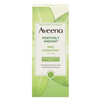 Aveeno Positively Radiant Daily Moisturizer SPF Sunscreen- 2.5Fl.OZ