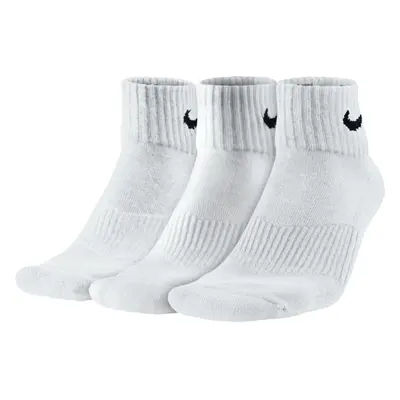 NIKE Unisex Performance Cushion Quarter Training Socks (3 Pairs) Whit