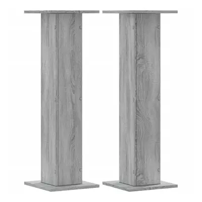 (grey sonoma, x x cm) vidaXL Speaker Stands Living Room Speaker Floor Stand pcs Engineered Wood