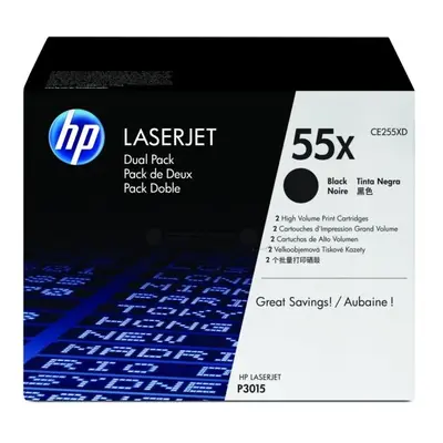 HP CE255XD (55X) Toner black, 12.5K pages, Pack qty