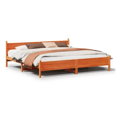 (wax brown, x cm) vidaXL Bed Frame without Mattress Bed Base Bedstead Solid Wood Pine