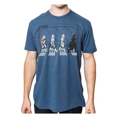 STAR WARS Death Star Road Stormtrooper Crossing Mens T-Shirt (Indigo H