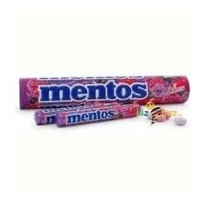 (Pack Of 40) Mentos Chewy Berry Mix Flavour Sweet Rolls 38g