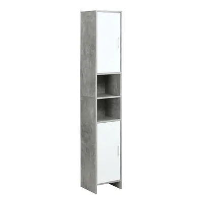 kleankin Bathroom Cabinet Cupboard Shelving Storage Unit w/ Doors