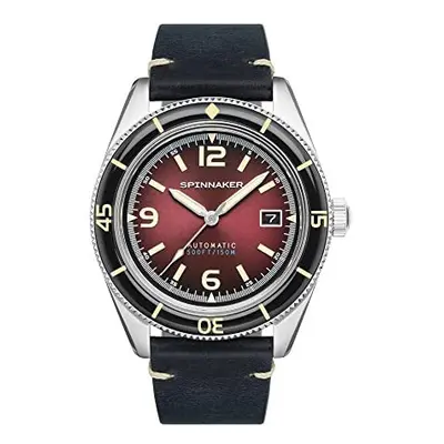 Spinnaker Men's Fluess Oxblood Red Japanese Automatic Watch - SP-5055-07