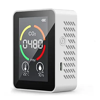 CO2 Detector, CO2 Carbon Dioxide Monitor, USB Charger Air Quality Monitor Sensor Detector with T