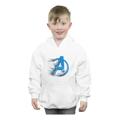 (7-8 Years, White) Marvel Boys Avengers Endgame Dusted Logo Hoodie