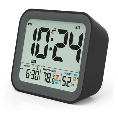 LED Digital Alarm Clock Temperature Humidity Calendar Snooze Backlight Clock Electronic Desktop 