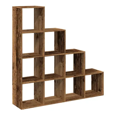 (old wood, 131,5 x x 131,5 cm) vidaXL Room Divider Bookcase Storage Shelf Book Rack Bookshelf En