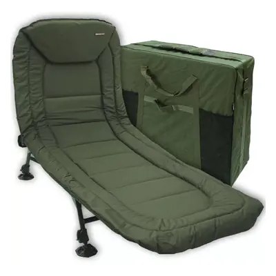 Fishing Bedchair Adjustable Reclining Leg Bed Chair Large Carp Camping Garden Carry Bags