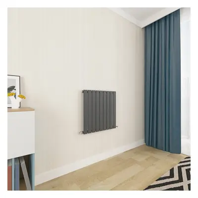 (600x612mm Single) Horizontal flat radiator anthracite all sizes