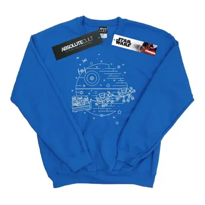 (5XL, Royal Blue) Star Wars Mens Death Star Sleigh Sweatshirt