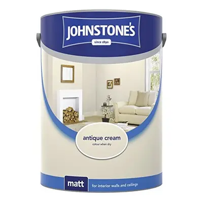 (Antique Cream, 5L) Johnstone's Matt Emulsion | Matt Wall Paint