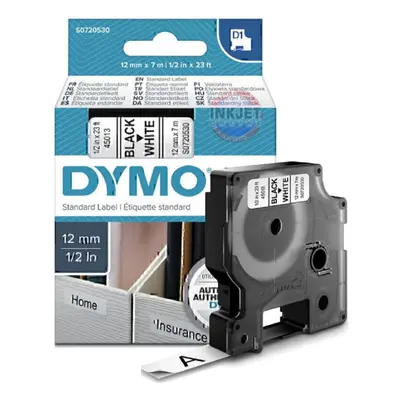 Dymo S0720530 White Tape Black Print Roll Per Carton Priced Per Roll