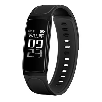 (Black) Smart Bracelet Heart Rate Monitor Blood Pressure IP Waterproof Watch for Android IOS