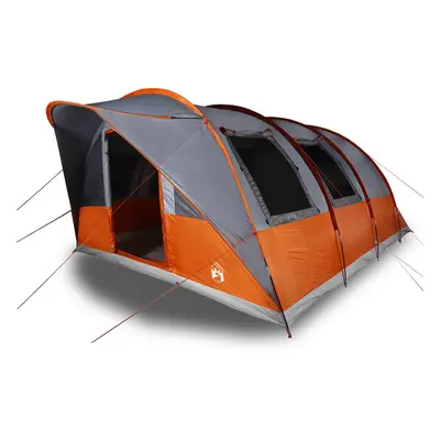 (grey and orange) vidaXL Camping Tent Tunnel 5-Person Lightweight Tent Beach Tent Waterproof