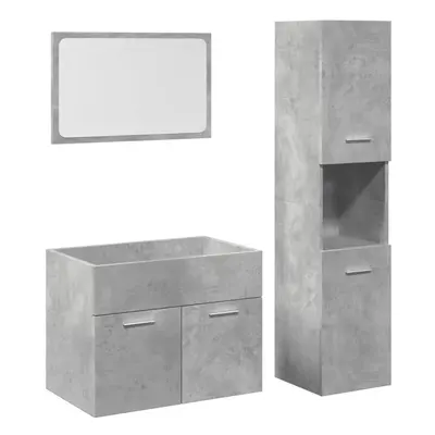 (concrete grey, x 38,5 x cm) vidaXL Bathroom Furniture Set Chipboard Wall Mirror Multi Sizes Mul