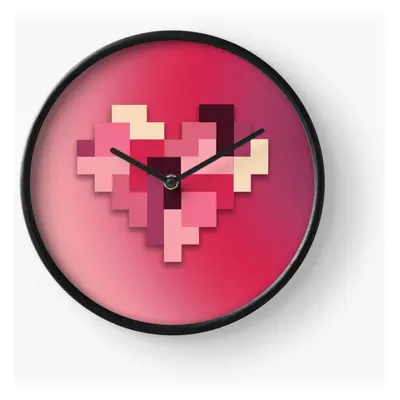 (Video Game Love=5082) Wall Clock Inch Funny Mantel & Tabletop Art Decor for Home Bedroom Office