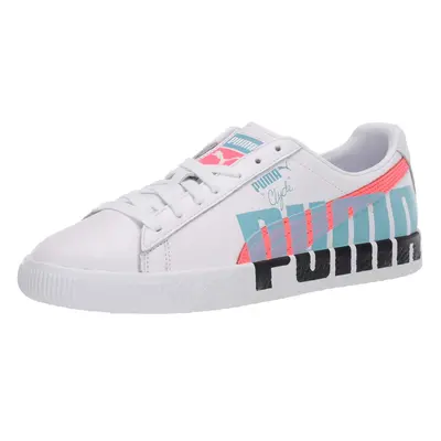 Puma Women's Clyde Sneaker White-Pink Alert M US