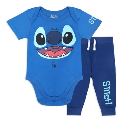 DISNEY Lilo & Stitch Boys Short Sleeve Bodysuit and Jogger for Newborn