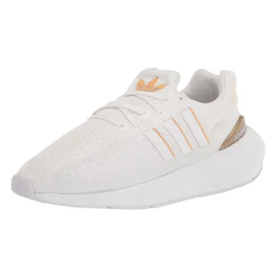 adidas Women's Swift Run Sneaker White/Copper Metallic/Black 6.5