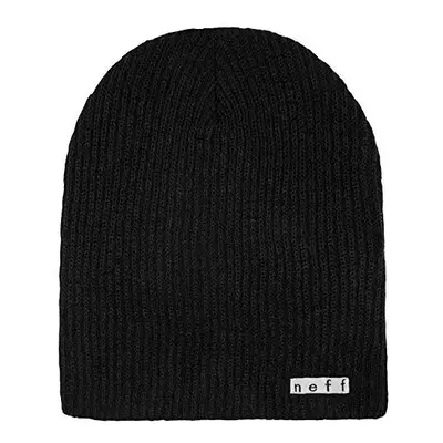 NEFF mens Daily Beanie, Warm, Slouchy, Soft Headwear Beanie Hat, Black, One Size US