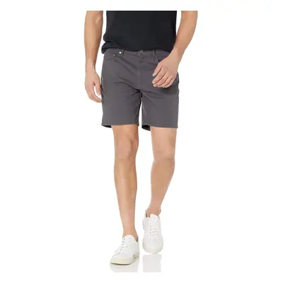 Mens Straight-Fit Inseam Stretch 5-Pocket Shorts, Dark grey