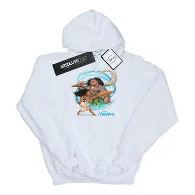 (7-8 Years, White) Disney Boys Moana And Maui Wave Hoodie