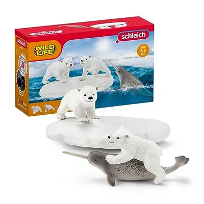 Schleich Wild Life Polar Playground 4-Piece Playset for Kids Ages