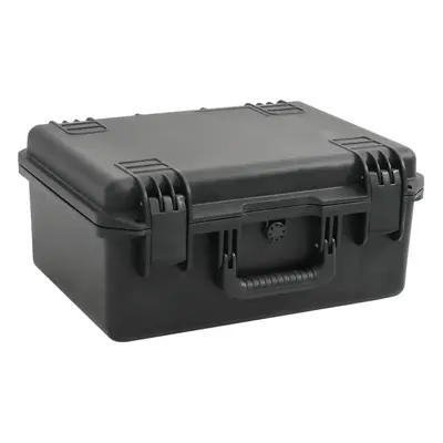 (49 x x cm) vidaXL Portable Flight Case Black PP Tool Box Protective Hard Case Carry Case